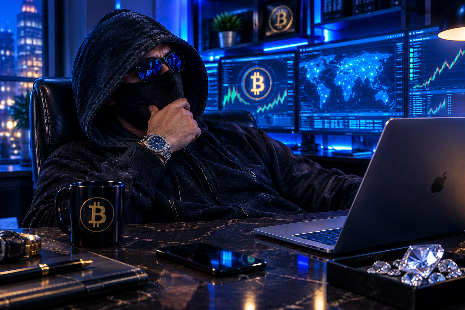 Illustrative masked cybersecurity researcher